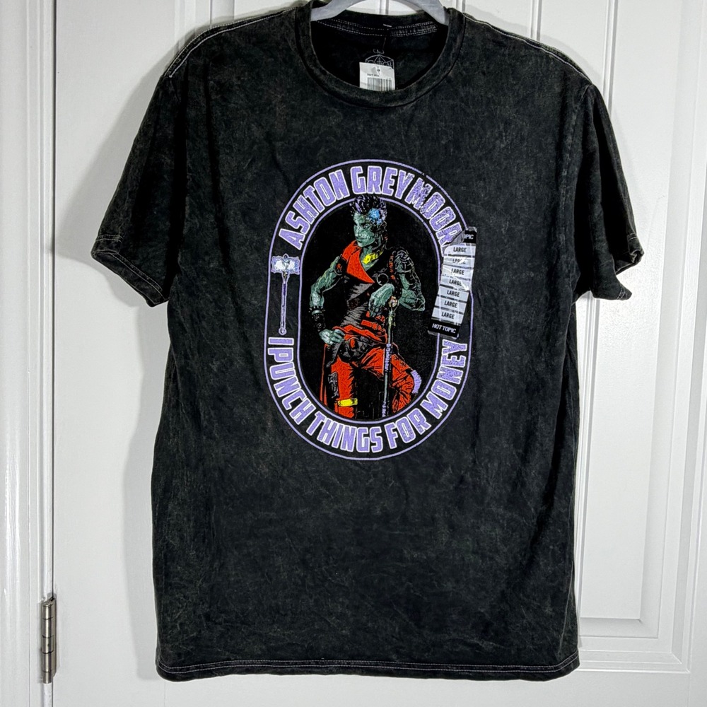 Critical Role Ashton Greymoore Mineral Wash Graphic T-Shirt Hot Topic Large